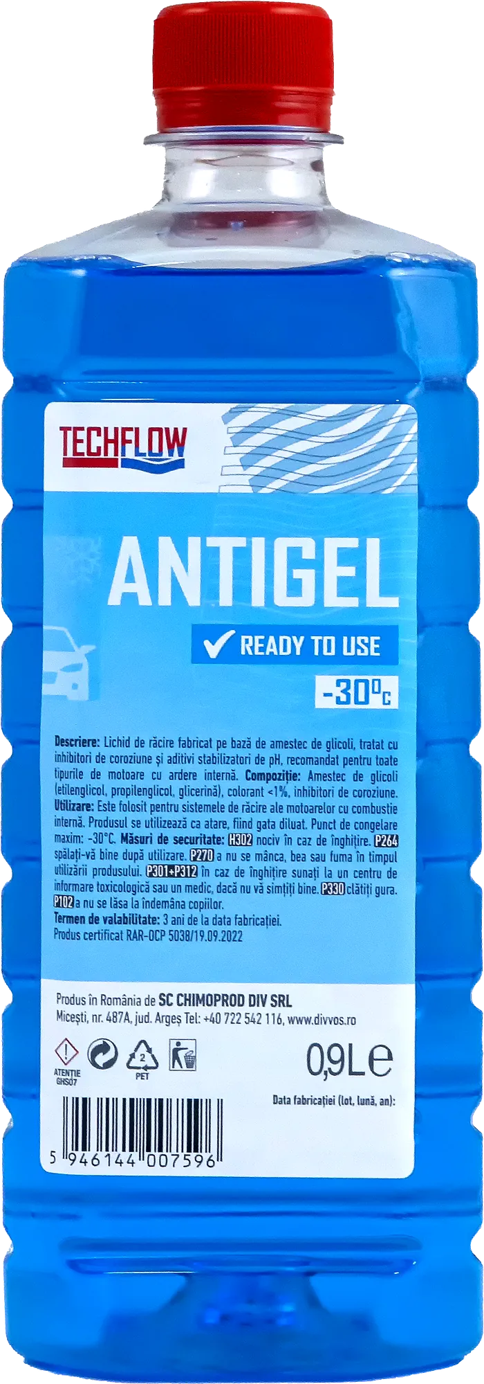 Antigel Techflow Albastru Divvos