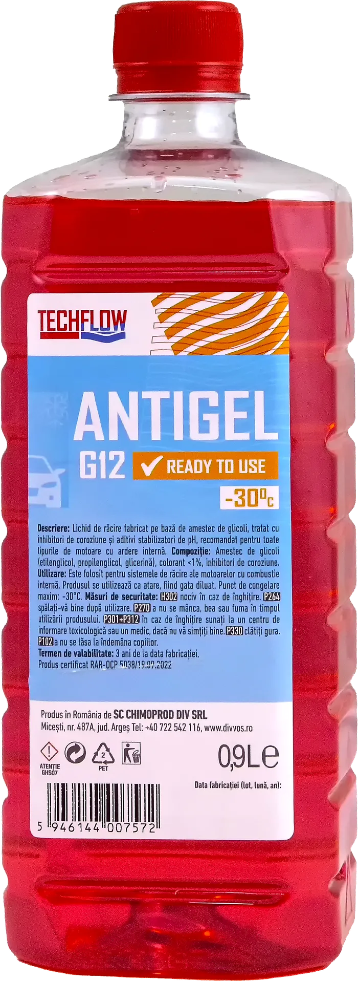 Antigel Techflow Roșu Tip G12